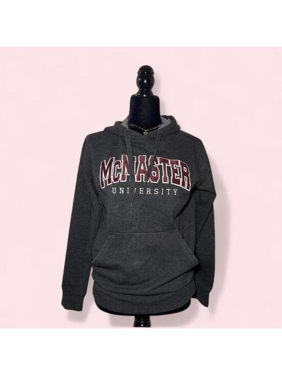 Tops - Y2K 2000s Preppy McMaster University Grey Pullover Hoodie